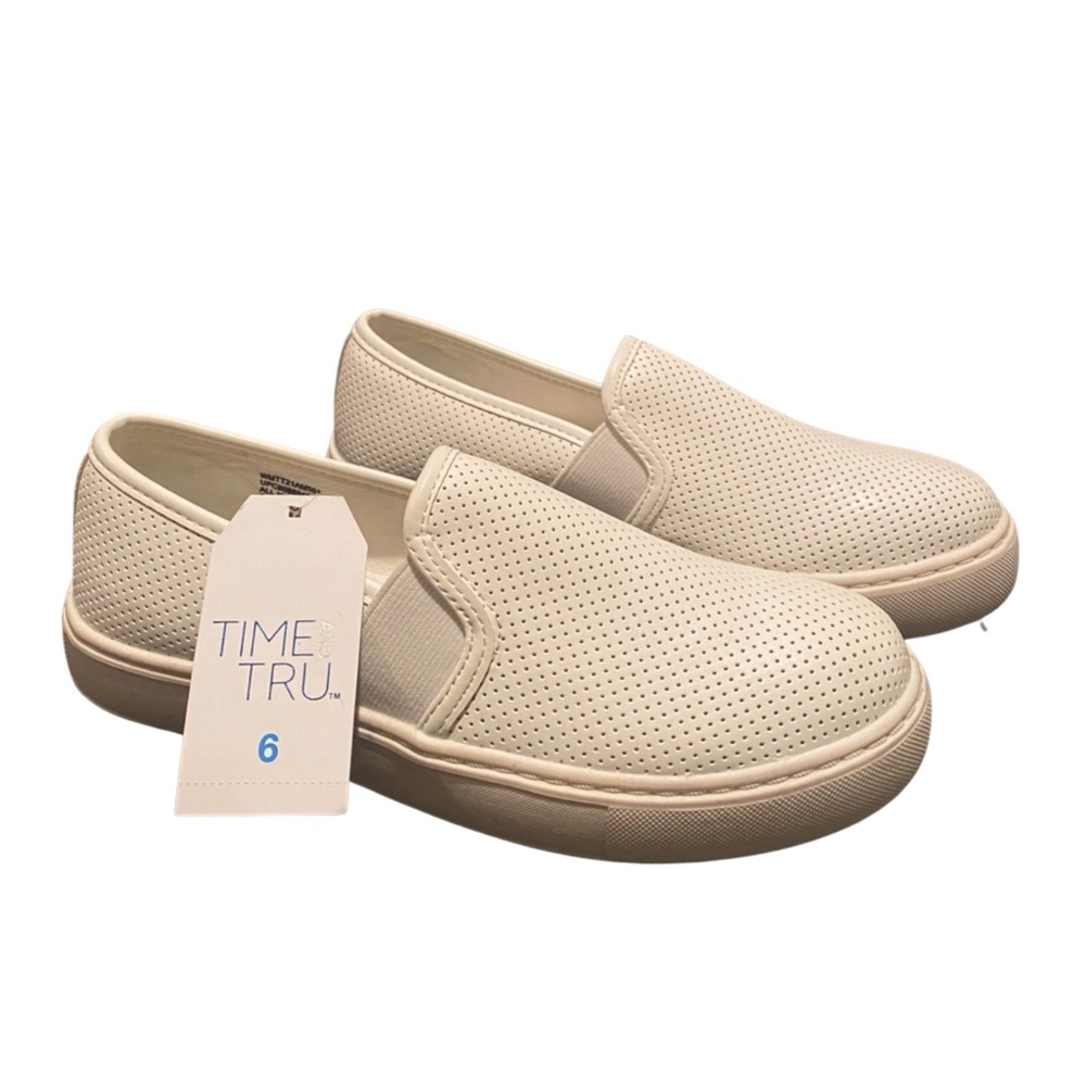 White Memory Foam Slip Ons
